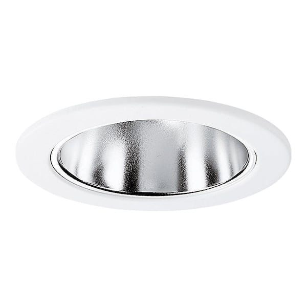 HALO E26 Series 4 in. Clear Recessed Ceiling Light Specular Reflector with White Trim Ring