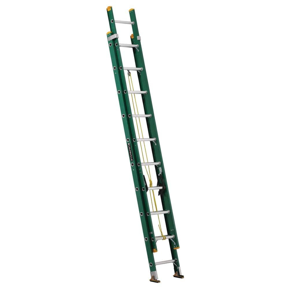 Louisville Ladder 20 ft. Fiberglass Extension Ladder, ANSI, Type II, 225 lbs. Load Capacity