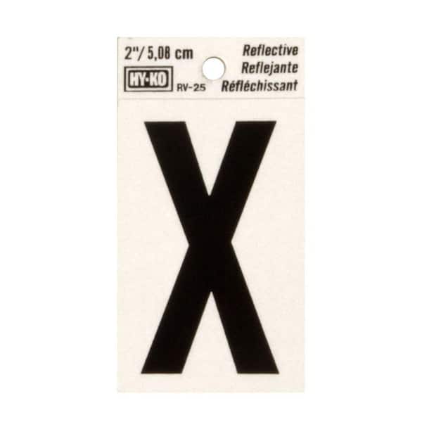 HY-KO 2 in. Vinyl Reflective Letter X