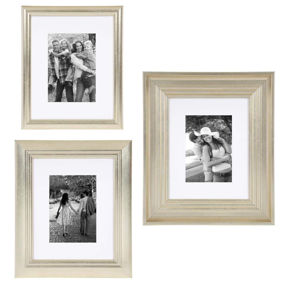 Odessa 8-Piece Champagne Gold Rectangle Wall Frame Set