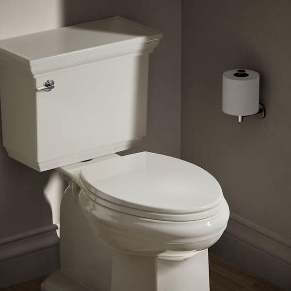 Brevia Elongated Q2 Advantage Toilet Seat in Almond