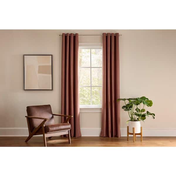 36 in. - 66 in. Telescoping 3/4 in Single Curtain Rod Kit in Brushed Nickel with Cap Finial