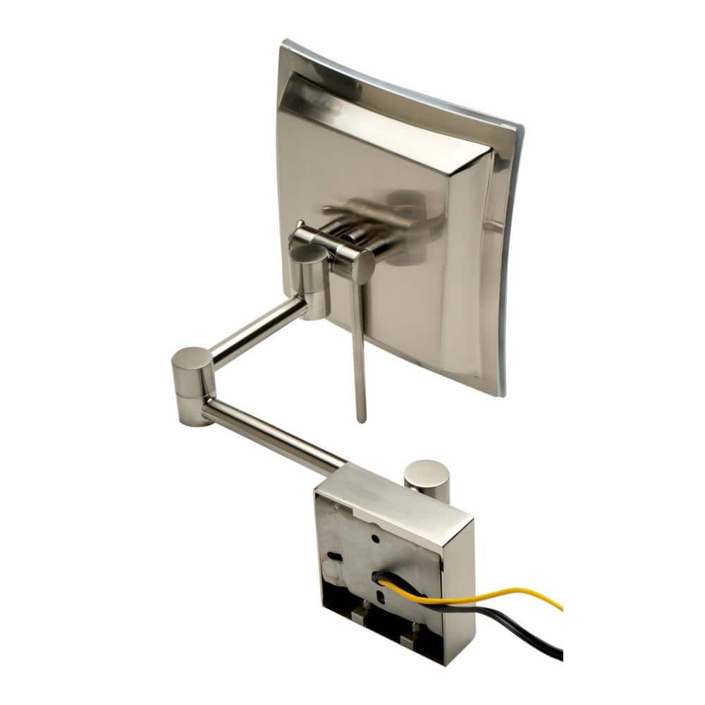 Brushed Nickel LED Wall Mounted Magnifying Mirror