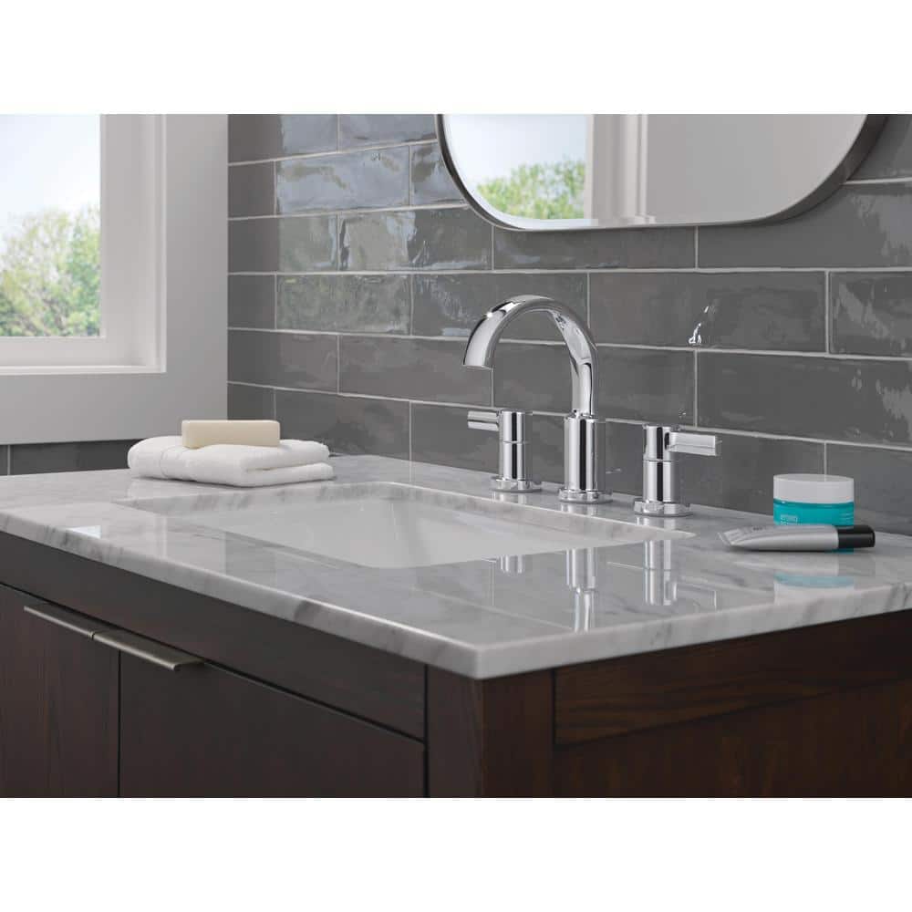 Albion Chrome Polished Two-Handle Widespread Bathroom Faucet