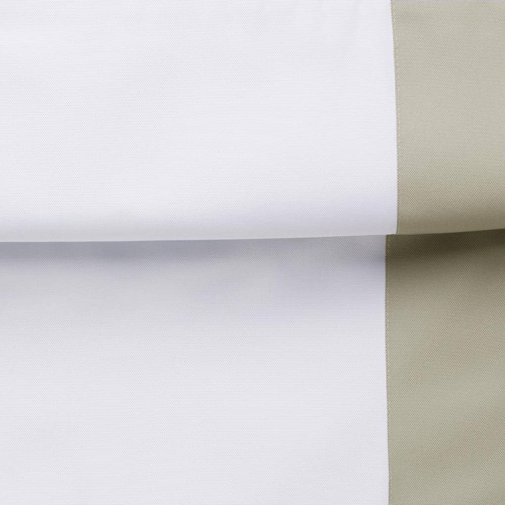 White and Gray Cordless Blackout Roman Shade