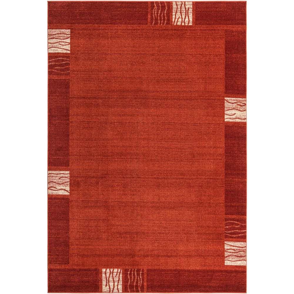 Del Mar Sarah Rust Red 7' 0 x 10' 0 Area Rug price history on PriceWatchPro