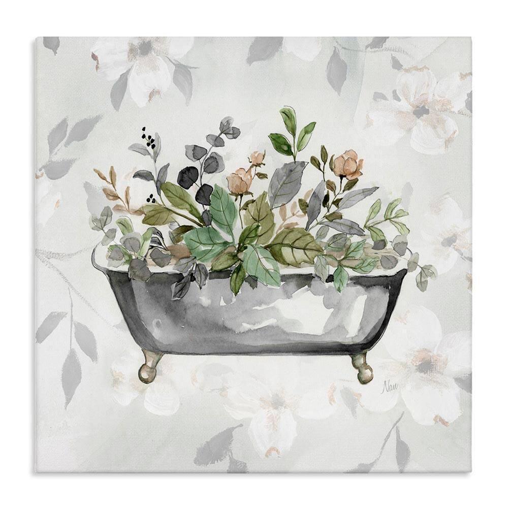 Leaf Patterned Bath by Nan Unframed Graphic Art Print Typography 17 in. x 17 in. price history on PriceWatchPro