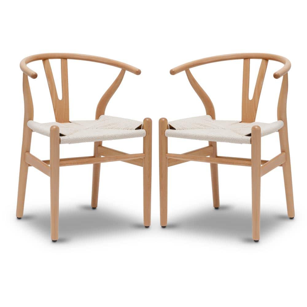 Poly and Bark Weave Natural Chair (Set of 2) EM-109-NAT-X2
