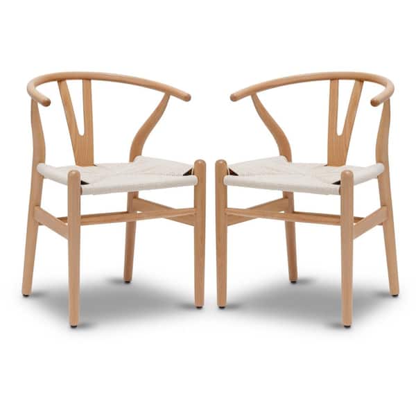 Poly and Bark Weave Natural Chair (Set of 2)