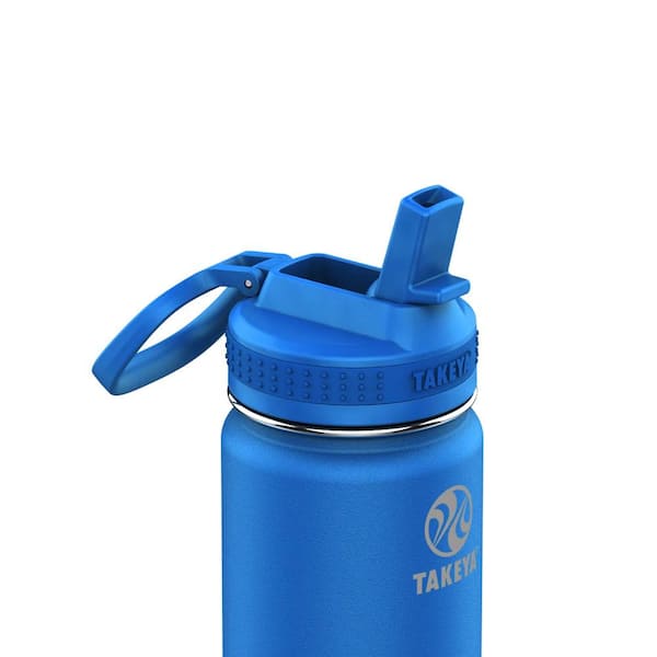 Takeya Actives Insulated Water Bottle With Straw Lid 22 Oz Cobalt - Office  Depot