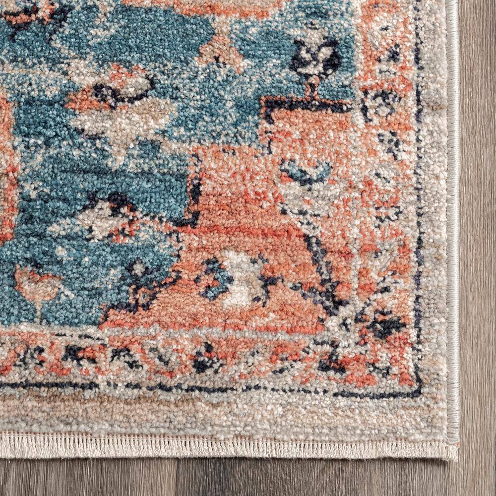 Regal Charm Blue Medallion 2' x 3' Synthetic Area Rug