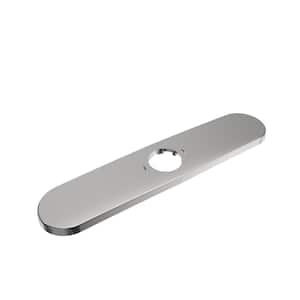 Modern 10 in. x 2.25 in. Kitchen Faucet Deck Plate in Stainless Steel