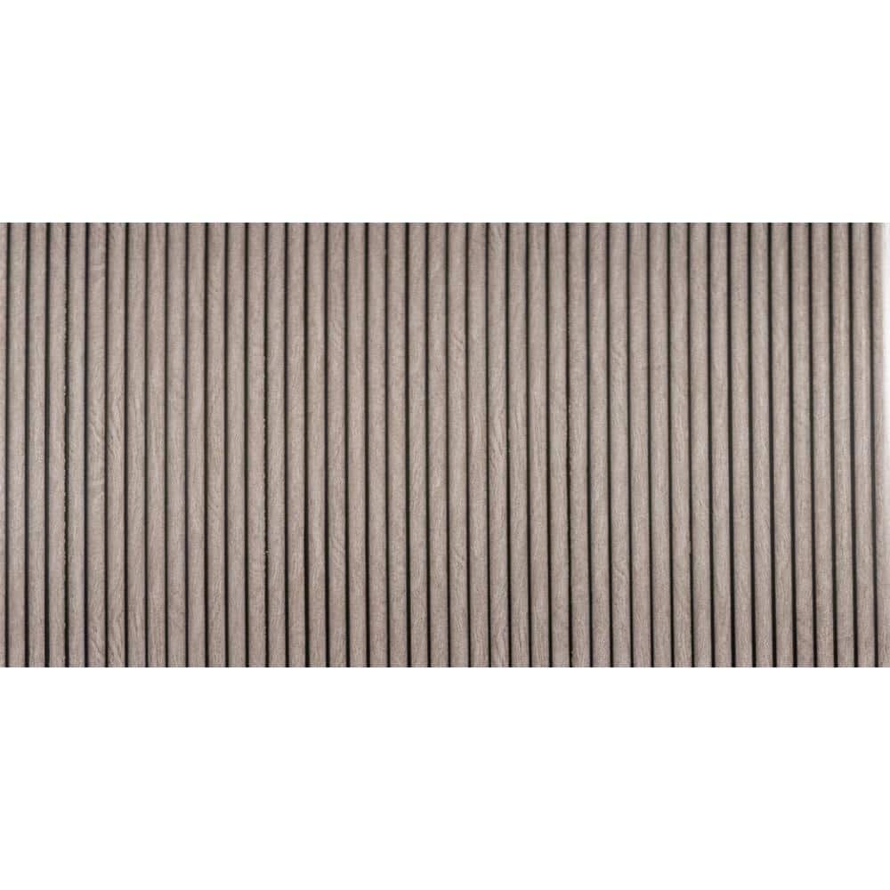 Ash Polystyrene 112" x 12" 3D Wood Slat Wall Panels