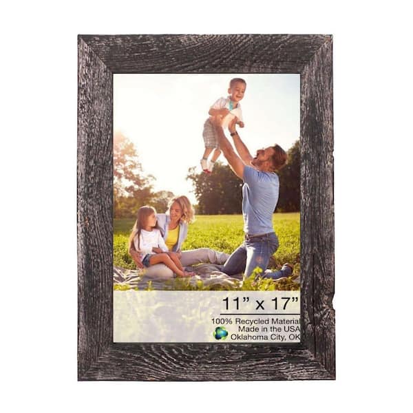 HomeRoots Victoria 11 in. W. x 17 in. Smoky Black Picture Frame