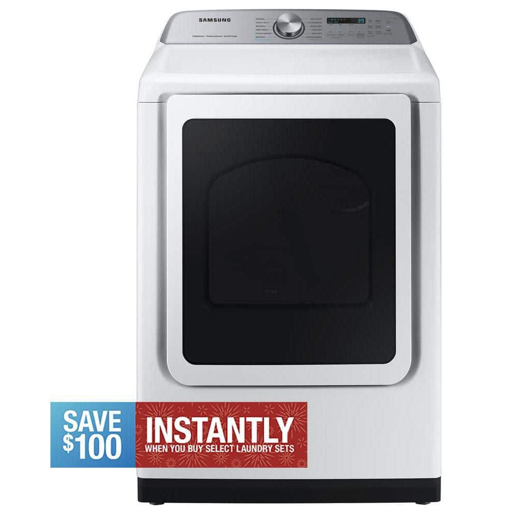7.4 cu. ft. vented Gas Dryer with Steam Sanitize+ in White