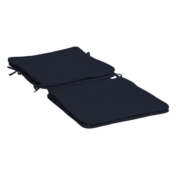 ARDEN SELECTIONS ProFoam 40 in. x 20 in. Outdoor Dining Chair Cushion Cover, Classic Navy Blue
