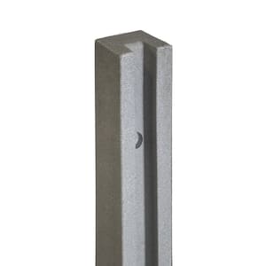 5 in. x 5 in. x 8-1/2 ft. Gray Composite Fence End Post