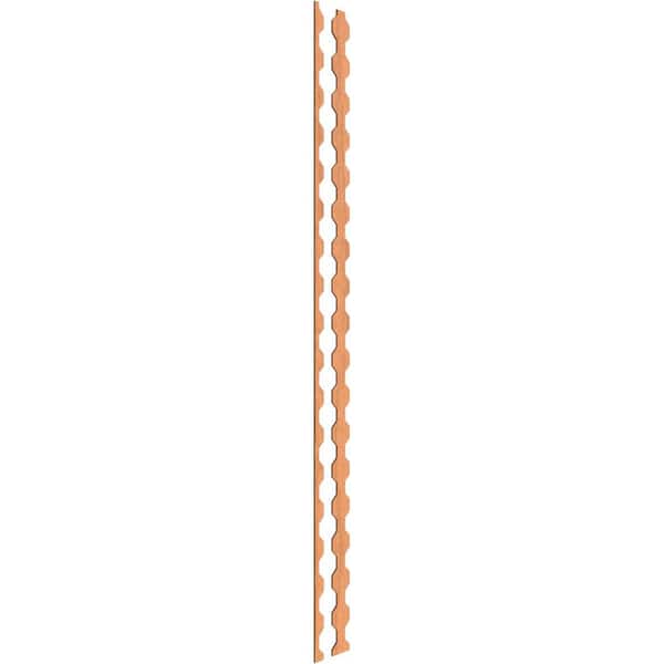 Ekena Millwork Pontiac 94 in. H x 0.25 in. W Slatwall Panels in Cherry 17-Pack