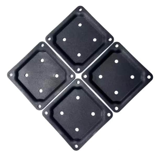 4 x 4 Wood Post Plate Connector Deck Porch Railing Support Base Fence Post Anchor 4 Pack