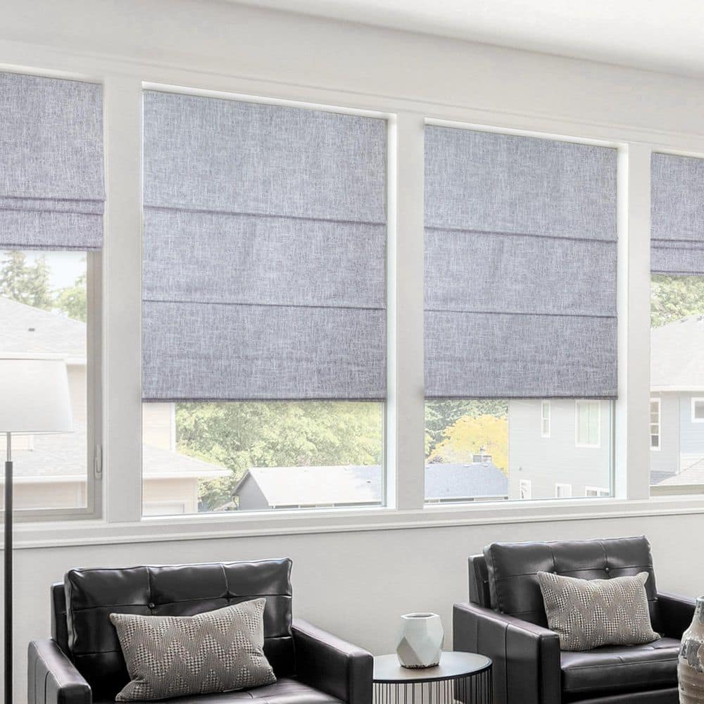 Lexington Gainsboro Cordless Blackout Fabric Roman Shade 48" x 72"