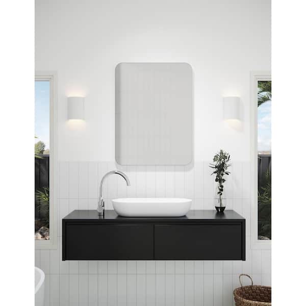 Ezri 24 in. W x 32 in. H x 4.75 in. D White Recessed Medicine Cabinet with Mirror