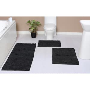 Pauwer 3PCS/Set Bathroom Bath Rug Absorbent Soft Floor Door Mats