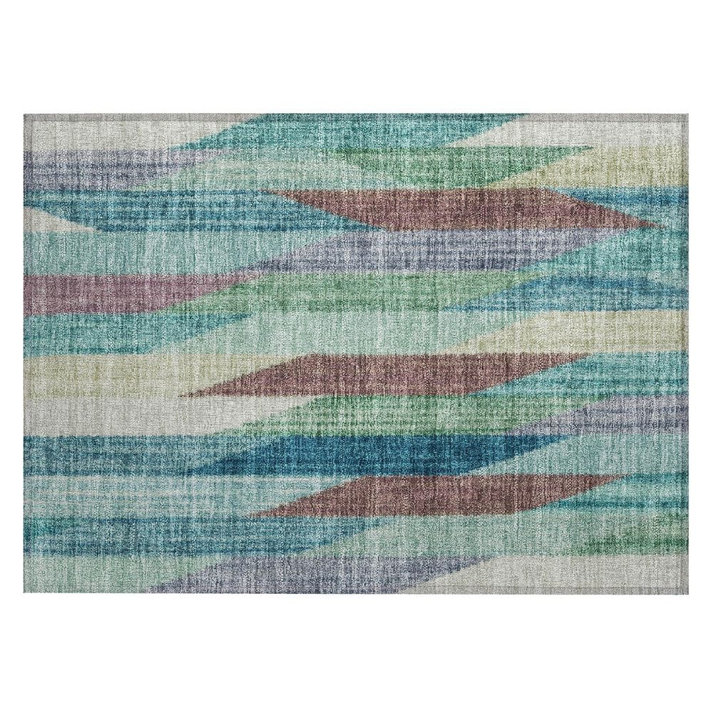 Chantille Machine Washable Indoor/Outdoor Abstract ACN2720 Teal 3 ft. x 4 ft. Area Rug price history on PriceWatchPro