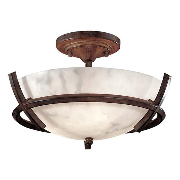 Minka Lavery Calavera 3-Light Nutmeg Semi Flush Mount