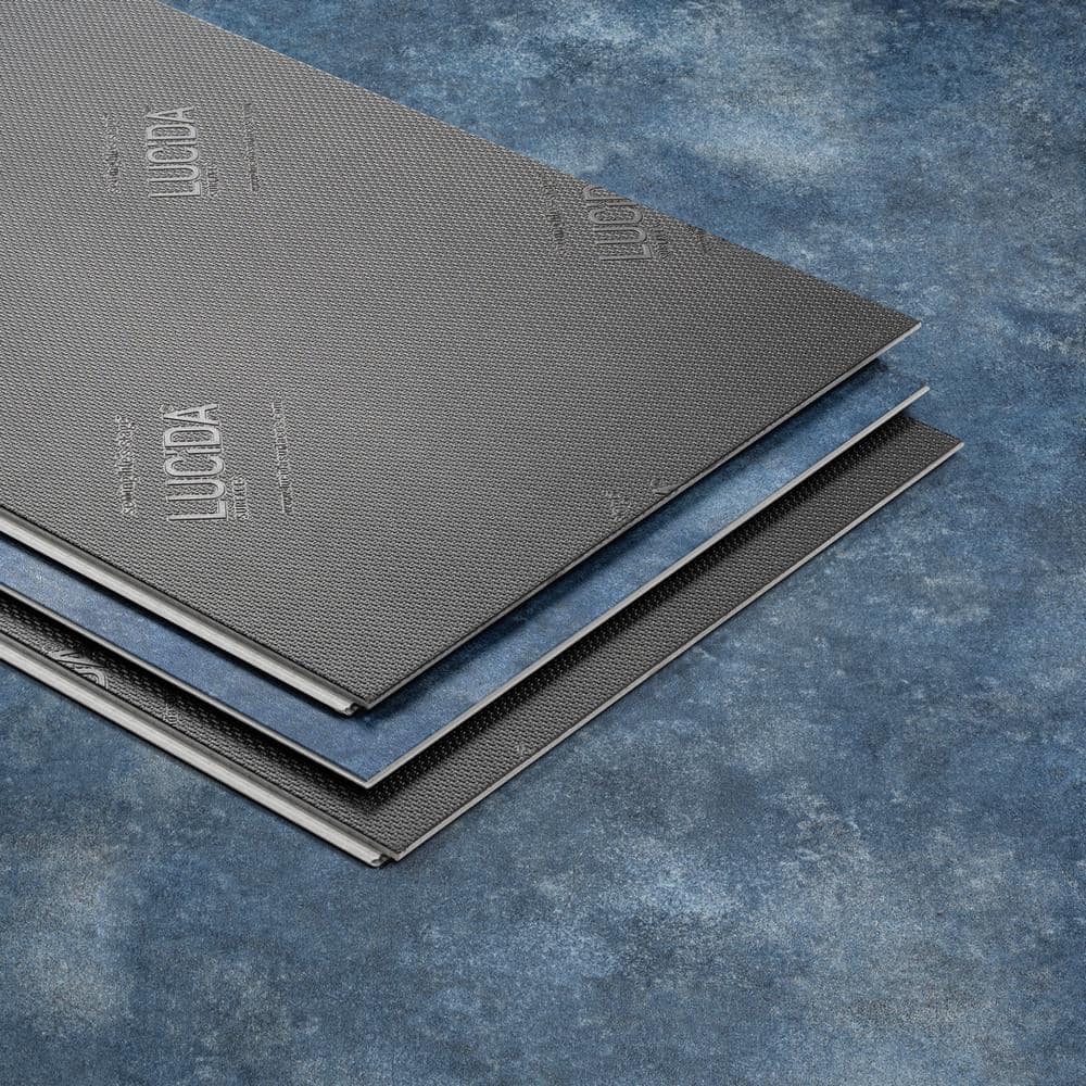 Topaz Blue Stone Look 12" x 24" Waterproof Vinyl Tile