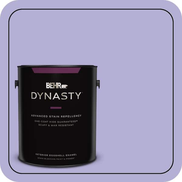 BEHR DYNASTY 1 gal. #630B-4 Freesia Purple Eggshell Enamel Interior Stain-Blocking Paint & Primer