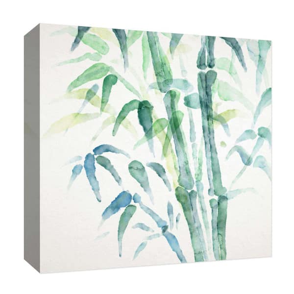PTM Images Aquarela Green'' Canvas Abstract Wall Art 15 in. x 15 in.
