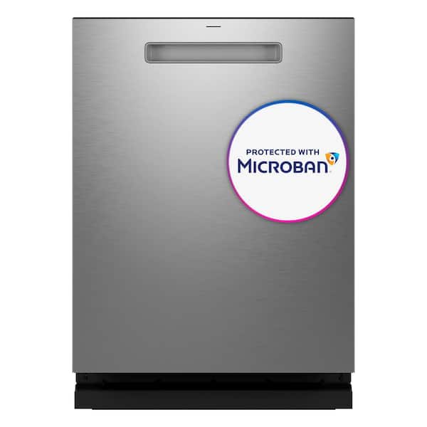 GE Profile 24 in. Built-In Top Control Dishwasher in Fingerprint Resistant Stainless w/ Stainless Tub, UltraFresh, 42 dBA