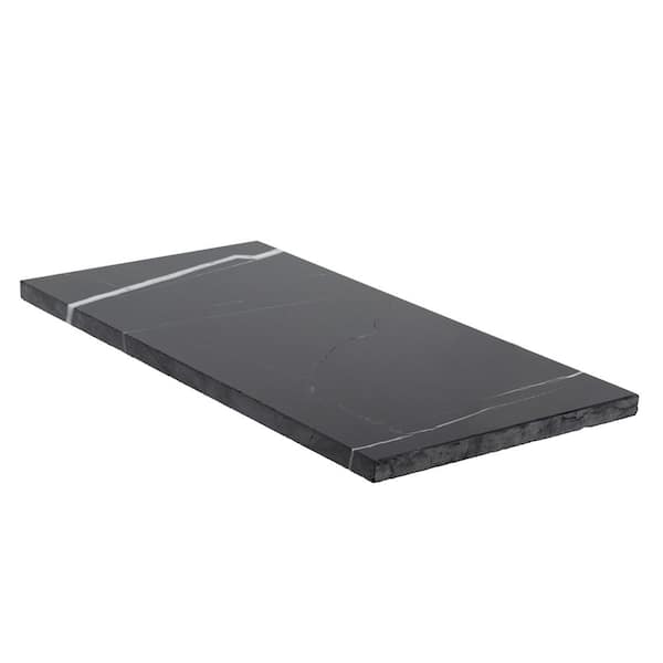 Jeffrey Court - Nero Marquina Black 6 in. x 12 in. Polished Marble Wall and Floor Tile (1 sq. ft./Pack)