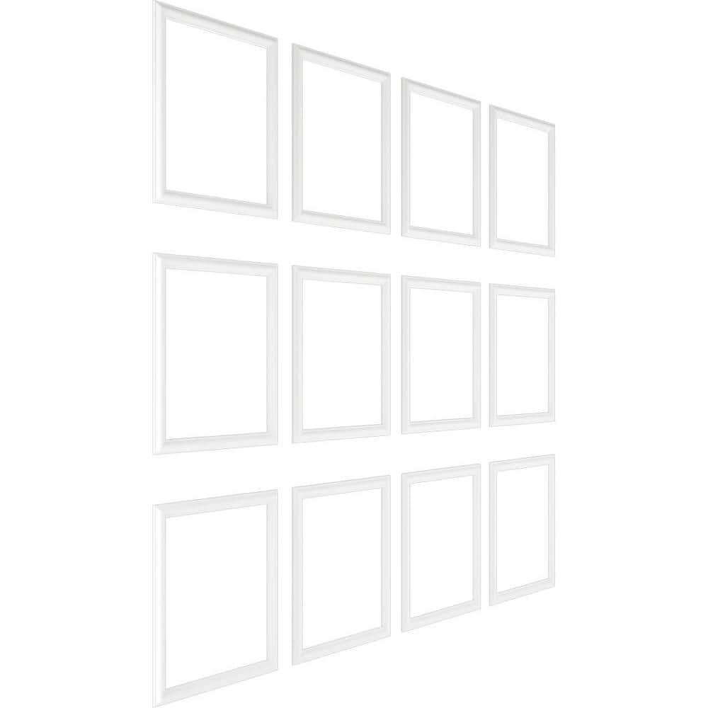 Adjustable White Polyurethane Full Wall Wainscot Paneling Kit