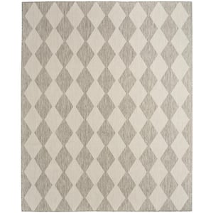 Positano Light Grey 6 ft. x 9 ft. Diamond Contemporary Area Rug