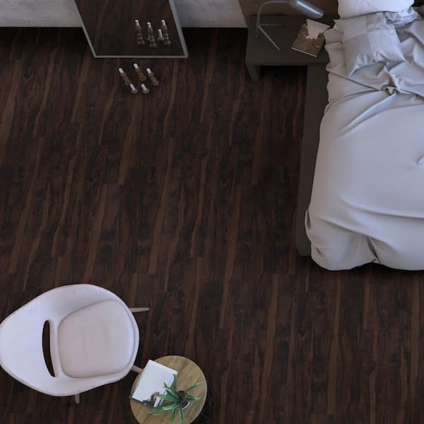 Aged Walnut 6 MIL x 6 in. x 48 in. Glue Down Luxury Vinyl Plank Flooring (36 sq. ft. / Case)