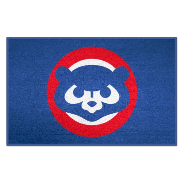 FANMATS Chicago Cubs Blue 1 ft. 7 in. x 2 ft. 6 in. Starter Area Rug