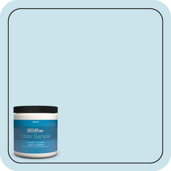 BEHR PREMIUM PLUS 8 oz. #M480-2A Winter Scape Satin Enamel Interior/Exterior Paint & Primer Color Sample