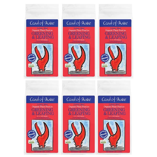 Coast of Maine 4 lbs. Bag Lobster Meal Organic Dry Fertilizer Mix (6-Pack)