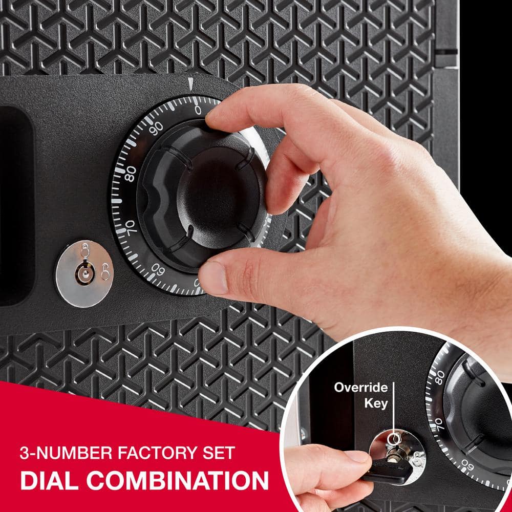 Black Small Fireproof Waterproof Safe with Combination Lock