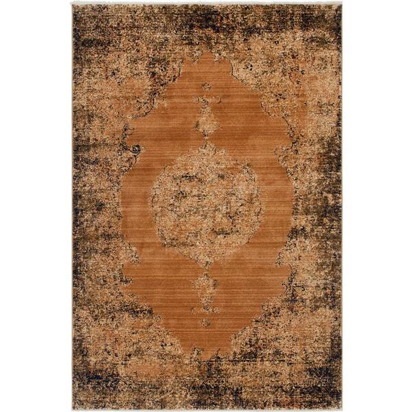 Unique Loom Light Brown 5 ft. x 8 ft. Graham Rug
