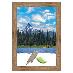 Owl Brown Wood Picture Frame Opening Size 24 x 36 in.