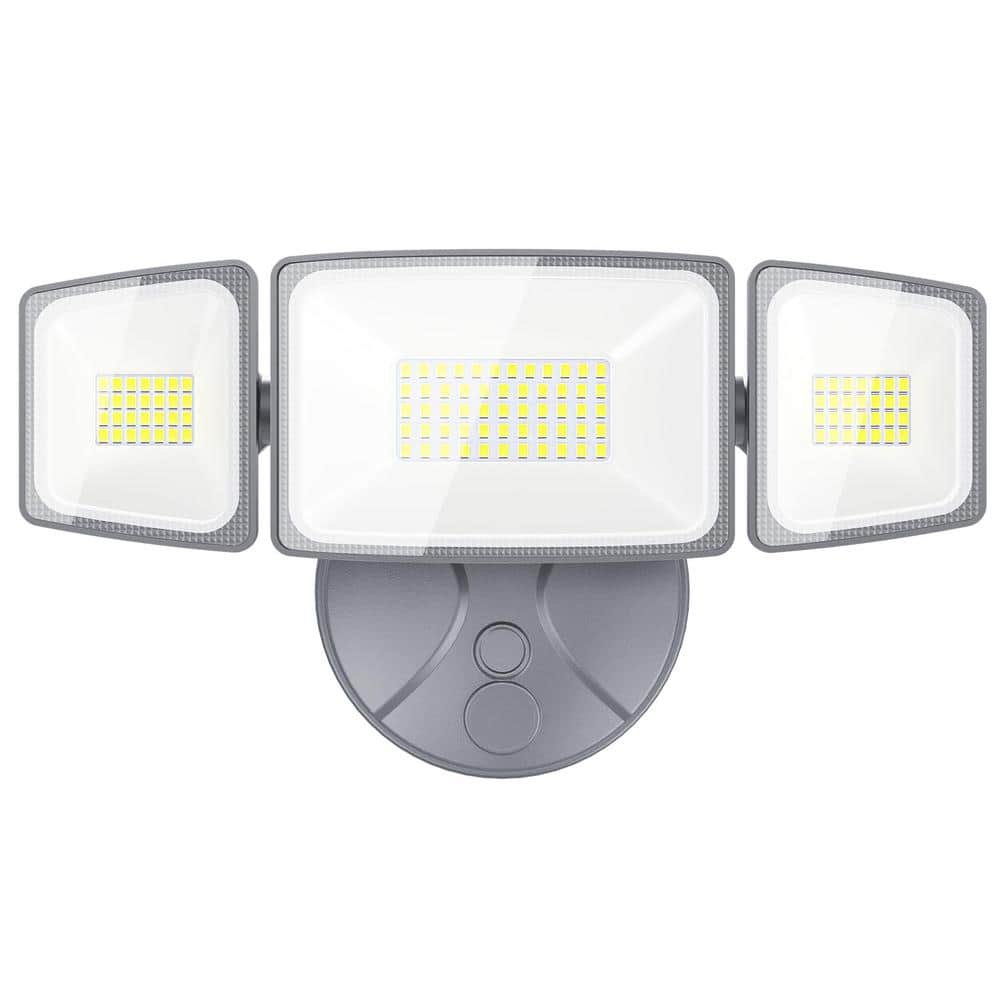 IP65 Waterproof 400 Watt Equivalent 6000 Lumen 180° Gray Integrated LED Fl