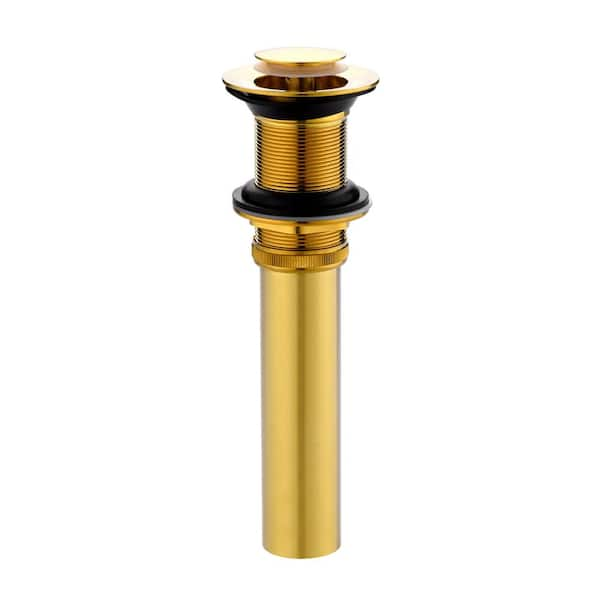 LUXIER 1-1/2 in. Brass Bathroom and Vessel Sink Push Pop-Up Drain ...