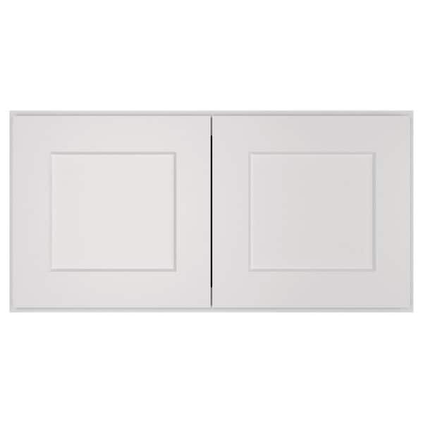 HOMEIBRO 30-in. W x 24-in. D x 15-in. H in Shaker Dove Plywood Ready to Assemble Wall Bridge Kitchen Cabinet with 2 Doors