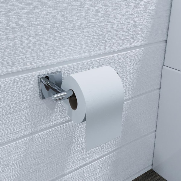 Croydex Chester Single Post Flexi-Fix Toilet Paper Holder in Chrome