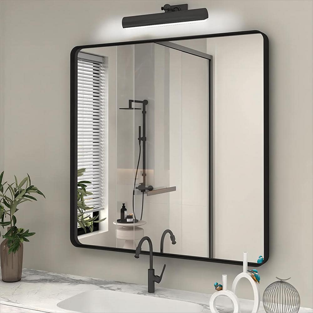 48 in. W x 36 in. H Rectangular Aluminum Framed Wall Bathroom Vanity Mirror  in Clear with Dimmable & Anti-Fog Function MSWY-1 - The Home Depot