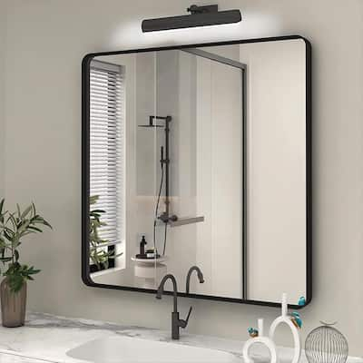 22 in. W x 30 in. H Large Square Mirrors Wood Framed Mirrors Wall Mirrors  Bathroom Vanity Mirror Barn Mirror in Black