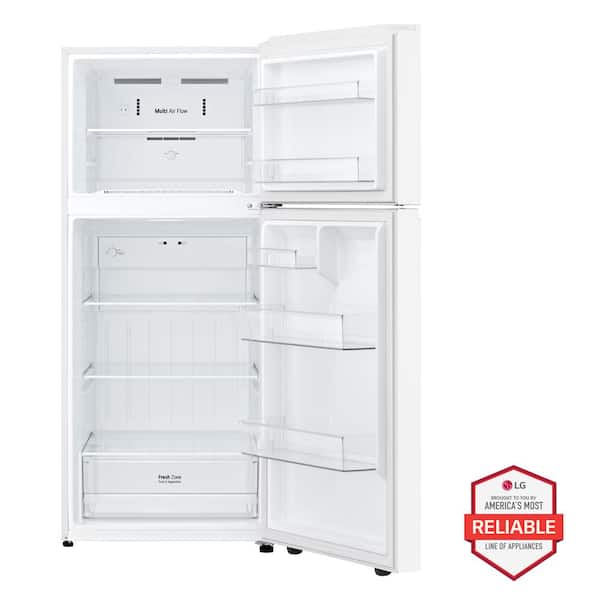 LG 18 cu. ft. Top Freezer Refrigerator in White LT18S1100W - The