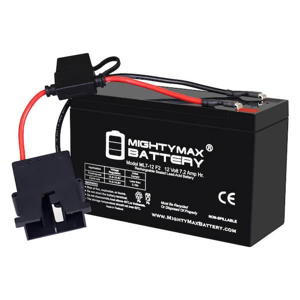 Mighty Max Battery 12-Volt 7 Ah F2 SLA Replacement Battery Compatible With Sopbost 24-Volt  9Ah Kids UTV 2WD/4WD Switchable Ride On Car